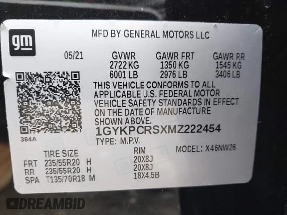 ✅ 2021 Cadillac XT6 Premium Luxury • VIN: 1GYKPCRSXMZ222454 • Lot: 41648439. Listed on IAAI with 113,547 mi. Free auction sales archive from the USA and detailed vehicle history report at DreamBid. Image 9.