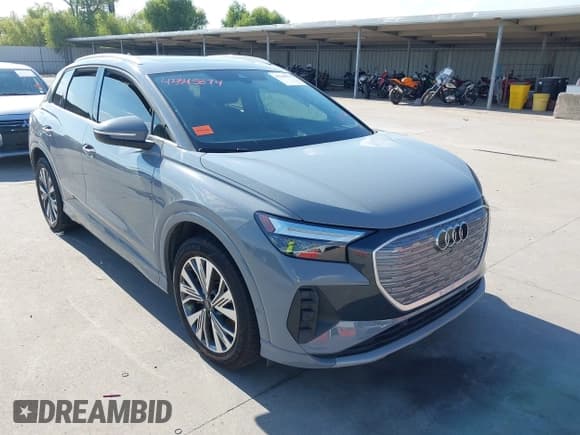 ✅ 2023 Audi Q4 e-tron Premium Plus • VIN: WA1BCBFZ5PP009239 • Lot: 43345874. Listed on IAAI with Not provided. Free auction sales archive from the USA and detailed vehicle history report at DreamBid. Image 1.