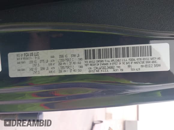 ✅ 2016 Jeep Wrangler Unlimited Rubicon • VIN: 1C4HJWFG6GL346862 • Lot: 42441610. Wystawiony na IAAI z przebiegiem 94 227 mil. Bezpłatny archiwum sprzedaży aukcyjnych z USA i szczegółowy raport historii pojazdu na DreamBid. Zdjęcie 9.
