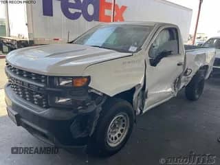 2021 Chevrolet Silverado 1500 Work Truck z VIN 3GCNWAEF8MG164749, wystawiony jako IAAI lot #43632324 z przebiegiem 90 987 mil mil oraz . Historia ofert i sprzedaży dostępna na DreamBid. Obrazek 1.
