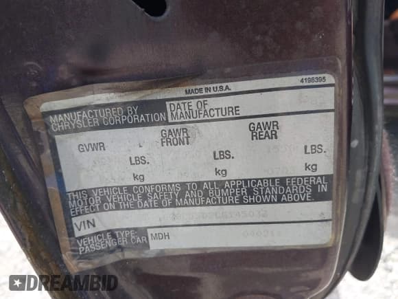 ✅ 1982 Chrysler LeBaron • VIN: 1C3BC55D2CG145033 • Lot: 42145500. Wystawiony na IAAI z przebiegiem 20 643 mil. Bezpłatny archiwum sprzedaży aukcyjnych z USA i szczegółowy raport historii pojazdu na DreamBid. Zdjęcie 9.