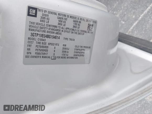 ✅ 2011 GMC Sierra 1500 SLE • VIN: 3GTP1VE04BG194614 • Лот: 43667190. Опубликован ранее на IAAI с пробегом 112 131 миль. Бесплатный доступ к архиву аукционных продаж из США и подробный отчёт об истории автомобиля на DreamBid. Изображение 9.