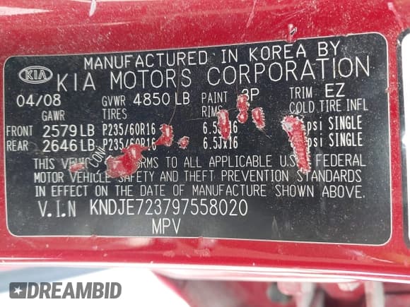 ✅ 2009 Kia Sportage LX • VIN: KNDJE723797558020 • Лот: 43365151. Опубликован ранее на IAAI с пробегом 140 330 миль. Бесплатный доступ к архиву аукционных продаж из США и подробный отчёт об истории автомобиля на DreamBid. Изображение 9.