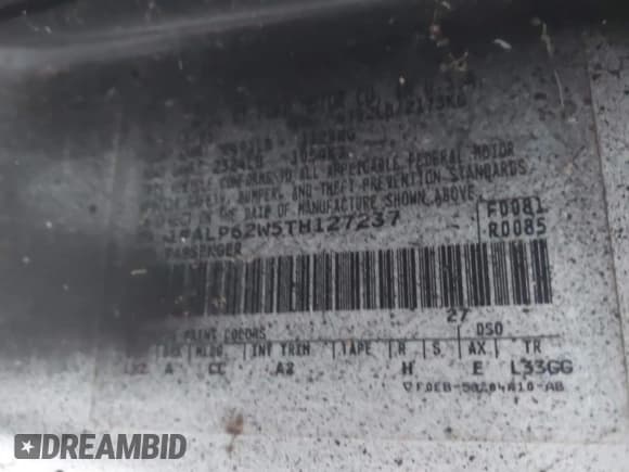 ✅ 1996 Ford Thunderbird LX • VIN: 1FALP62W5TH127237 • Лот: 43721900. Опубликован ранее на IAAI с пробегом 153 202 миль. Бесплатный доступ к архиву аукционных продаж из США и подробный отчёт об истории автомобиля на DreamBid. Изображение 9.