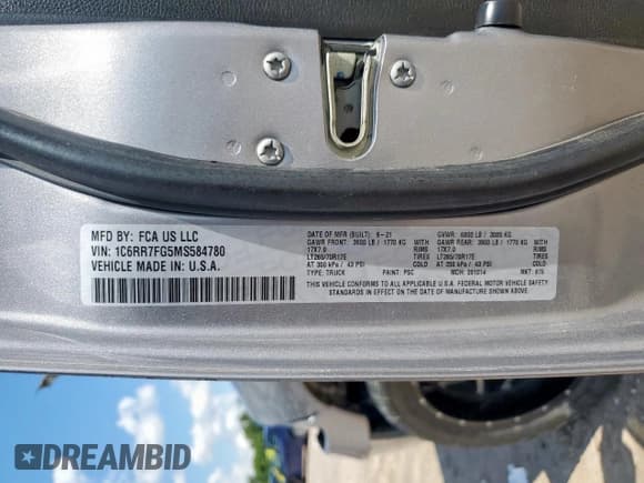 ✅ 2021 Ram 1500 Tradesman • VIN: 1C6RR7FG5MS584780 • Лот: 62860495. Опубликован ранее на Copart с пробегом 74 396 миль. Бесплатный доступ к архиву аукционных продаж из США и подробный отчёт об истории автомобиля на DreamBid. Изображение 12.