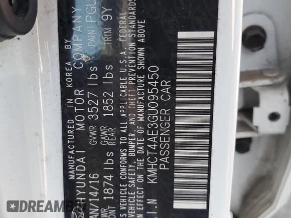 ✅ 2016 Hyundai Accent SE • VIN: KMHCT4AE3GU095450 • Лот: 79304914. Опубликован ранее на Copart с пробегом 72 474 миль. Бесплатный доступ к архиву аукционных продаж из США и подробный отчёт об истории автомобиля на DreamBid. Изображение 12.