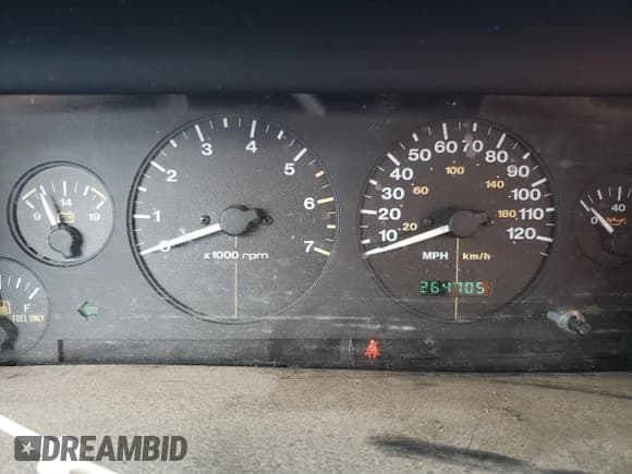 ✅ 1995 Jeep Grand Cherokee Laredo • VIN: 1J4FX58S0SC726476 • Лот: 69608784. Опубликован ранее на Copart с пробегом 264 705 миль. Бесплатный доступ к архиву аукционных продаж из США и подробный отчёт об истории автомобиля на DreamBid. Изображение 9.