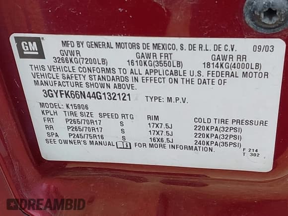 ✅ 2004 Cadillac Escalade ESV • VIN: 3GYFK66N44G132121 • Лот: 41460587. Опубликован ранее на IAAI с пробегом 199 214 миль. Бесплатный доступ к архиву аукционных продаж из США и подробный отчёт об истории автомобиля на DreamBid. Изображение 9.