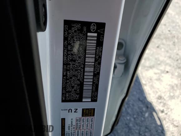 ✅ 2023 Toyota Crown XLE • VIN: JTDAAAAF4P3005527 • Lot: 64750783. Listed on Copart with 4,538 mi. Free auction sales archive from the USA and detailed vehicle history report at DreamBid. Image 12.