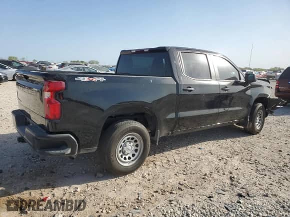 2022 Chevrolet Silverado 1500 Work Truck with VIN 1GCPDAEK1NZ615095, listed as a Copart auction lot 50160885 with 4,949 mi miles and Salvage title. Bid and sale history available at DreamBid. Image 3.