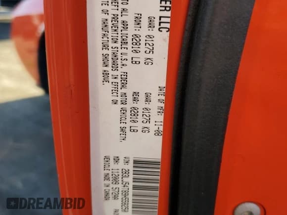 ✅ 2009 Dodge Challenger R/T • VIN: 2B3LJ54T89H558250 • Lot: 68431264. Wystawiony na Copart z przebiegiem 53 909 mil. Bezpłatny archiwum sprzedaży aukcyjnych z USA i szczegółowy raport historii pojazdu na DreamBid. Zdjęcie 12.