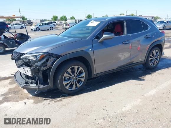 ✅ 2021 Lexus UX 250h F Sport • VIN: JTHR9JBH3M2052706 • Lot: 42321784. Listed on IAAI with 23,290 mi. Free auction sales archive from the USA and detailed vehicle history report at DreamBid. Image 2.