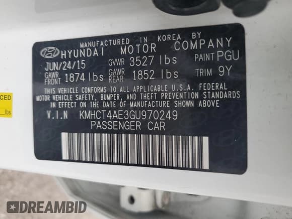 ✅ 2016 Hyundai Accent SE • VIN: KMHCT4AE3GU970249 • Лот: 50076414. Опубликован ранее на Copart с пробегом 110 180 миль. Бесплатный доступ к архиву аукционных продаж из США и подробный отчёт об истории автомобиля на DreamBid. Изображение 12.