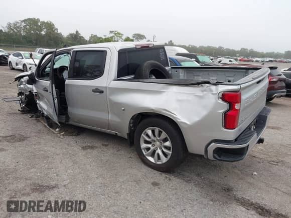2022 Chevrolet Silverado 1500 Custom with VIN 3GCPABEK0NG513706, listed as a IAAI auction lot 43385620 with 85,767 mi miles and . Bid and sale history available at DreamBid. Image 3.