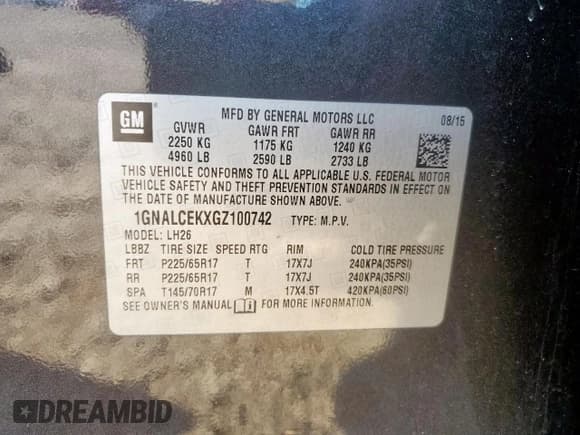 ✅ 2016 Chevrolet Equinox LT • VIN: 1GNALCEKXGZ100742 • Лот: 82755445. Опубликован ранее на Copart с пробегом 80 446 миль. Бесплатный доступ к архиву аукционных продаж из США и подробный отчёт об истории автомобиля на DreamBid. Изображение 14.