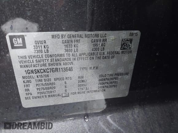 ✅ 2016 Chevrolet Tahoe LTZ • VIN: 1GNSKCKC7GR113646 • Lot: 43635084. Wystawiony na IAAI z przebiegiem 127 263 mil. Bezpłatny archiwum sprzedaży aukcyjnych z USA i szczegółowy raport historii pojazdu na DreamBid. Zdjęcie 9.