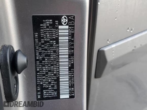 ✅ 2014 Toyota Corolla LE Eco • VIN: 5YFBPRHE3EP149878 • Lot: 90403685. Wystawiony na Copart z przebiegiem 174 034 mil. Bezpłatny archiwum sprzedaży aukcyjnych z USA i szczegółowy raport historii pojazdu na DreamBid. Zdjęcie 12.