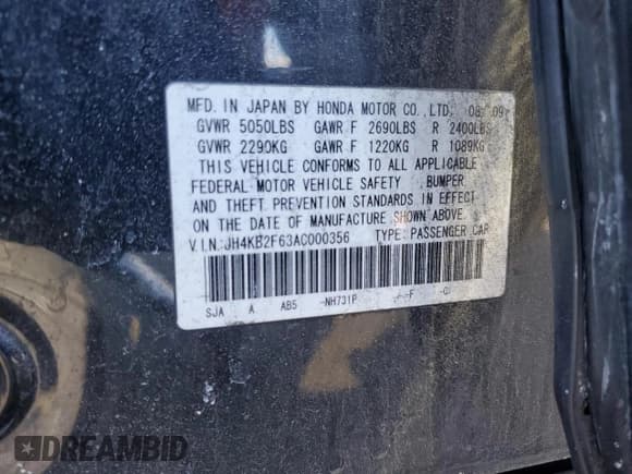 ✅ 2010 Acura RL Technology • VIN: JH4KB2F63AC000356 • Lot: 88432055. Wystawiony na Copart z przebiegiem 134 223 mil. Bezpłatny archiwum sprzedaży aukcyjnych z USA i szczegółowy raport historii pojazdu na DreamBid. Zdjęcie 15.