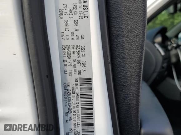 ✅ 2020 Dodge Durango R/T • VIN: 1C4SDJCT5LC248899 • Lot: 68819185. Listed on Copart with 70,605 mi. Free auction sales archive from the USA and detailed vehicle history report at DreamBid. Image 14.