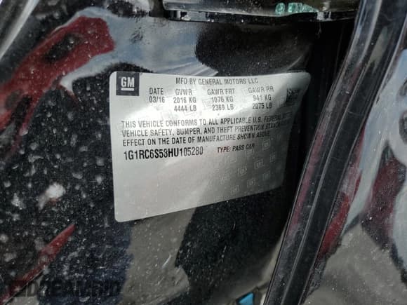 ✅ 2017 Chevrolet Volt LT • VIN: 1G1RC6S58HU105280 • Lot: 62123494. Wystawiony na Copart z przebiegiem Nie podano. Bezpłatny archiwum sprzedaży aukcyjnych z USA i szczegółowy raport historii pojazdu na DreamBid. Zdjęcie 12.