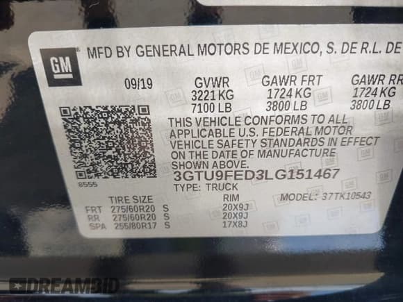 ✅ 2020 GMC Sierra 1500 Denali • VIN: 3GTU9FED3LG151467 • Лот: 42811161. Опубликован ранее на IAAI с пробегом 96 685 миль. Бесплатный доступ к архиву аукционных продаж из США и подробный отчёт об истории автомобиля на DreamBid. Изображение 9.