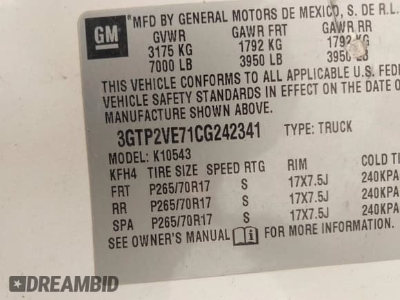 ✅ 2012 GMC Sierra 1500 SLE • VIN: 3GTP2VE71CG242341 • Lot: 43332456. Listed on IAAI with 147,561 mi. Free auction sales archive from the USA and detailed vehicle history report at DreamBid. Image 9.
