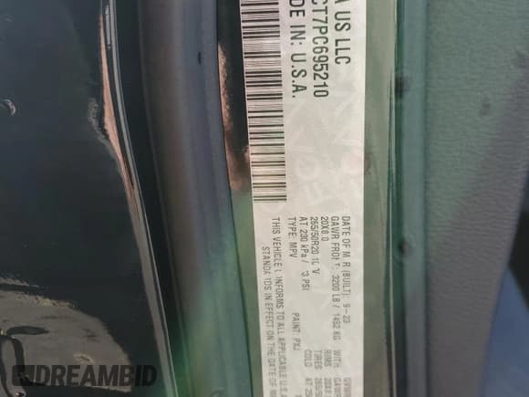 ✅ 2023 Dodge Durango R/T Plus • VIN: 1C4SDJCT7PC695210 • Lot: 92899645. Listed on Copart with 23,272 mi. Free auction sales archive from the USA and detailed vehicle history report at DreamBid. Image 13.