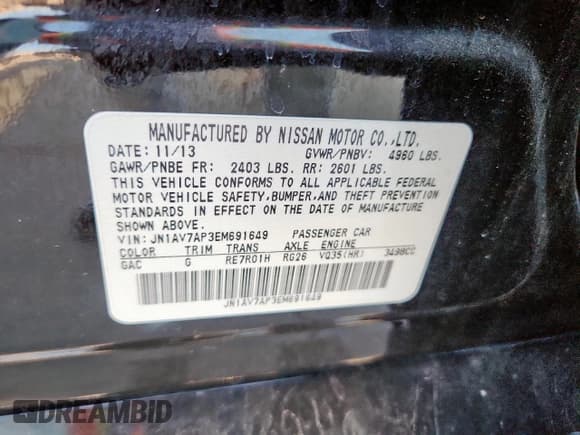 ✅ 2014 Infiniti Q50 Hybrid Premium • VIN: JN1AV7AP3EM691649 • Lot: 80816595. Wystawiony na Copart z przebiegiem 89 578 mil. Bezpłatny archiwum sprzedaży aukcyjnych z USA i szczegółowy raport historii pojazdu na DreamBid. Zdjęcie 13.