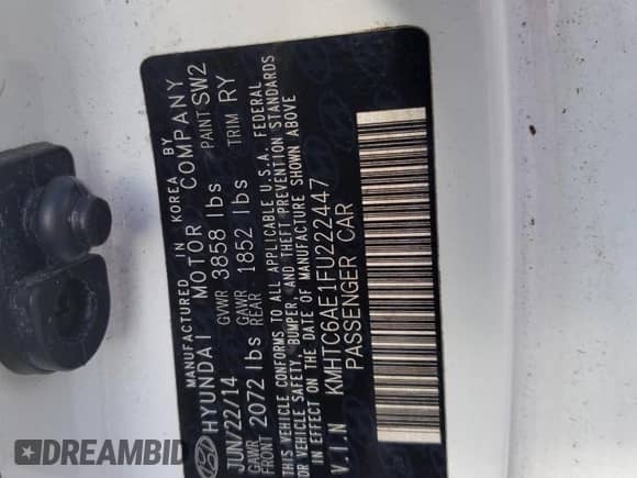 ✅ 2015 Hyundai Veloster Turbo • VIN: KMHTC6AE1FU222447 • Лот: 75475304. Размещён на Copart с пробегом Не указан миль. Получите бесплатный доступ к архиву аукционных продаж из США и посмотрите подробный отчёт об истории автомобиля на DreamBid. Изображение 13.