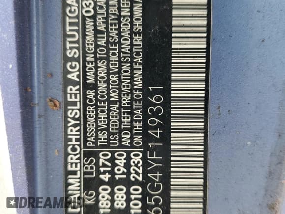 ✅ 2000 Mercedes-Benz CLK 320/430 • VIN: WDBLJ65G4YF149361 • Lot: 46554435. Wystawiony na Copart z przebiegiem 97 779 mil. Bezpłatny archiwum sprzedaży aukcyjnych z USA i szczegółowy raport historii pojazdu na DreamBid. Zdjęcie 12.