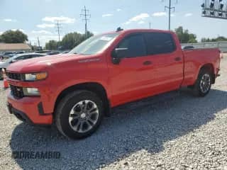 2020 Chevrolet Silverado 1500 Custom with VIN 1GCUYBEF4LZ305150, listed as a Copart auction lot 80025655 with 46,398 mi miles and Salvage title. Bid and sale history available at DreamBid. Image 1.