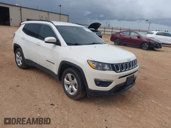 ✅ 2019 Jeep Compass Latitude • VIN: 3C4NJCBB3KT802907 • Lot: 42595157. Listed on IAAI with 103,993 mi. Free auction sales archive from the USA and detailed vehicle history report at DreamBid. Image 1.