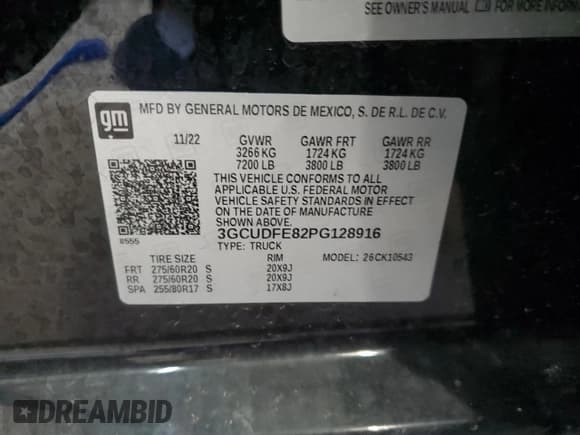 ✅ 2023 Chevrolet Silverado 1500 LT Trail Boss • VIN: 3GCUDFE82PG128916 • Lot: 48507705. Wystawiony na Copart z przebiegiem 46 206 mil. Bezpłatny archiwum sprzedaży aukcyjnych z USA i szczegółowy raport historii pojazdu na DreamBid. Zdjęcie 12.