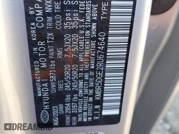 2024 Hyundai Palisade Limited with VIN KM8R5DGE2RU674640, listed as a Copart auction lot 70155865 with 19,875 mi miles and Salvage title. Bid and sale history available at DreamBid. Image 13.