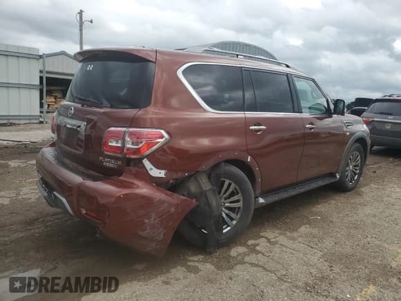 ✅ 2018 Nissan Armada Platinum • VIN: JN8AY2NE4J9733800 • Lot: 66392565. Listed on Copart with 145,634 mi. Free auction sales archive from the USA and detailed vehicle history report at DreamBid. Image 3.