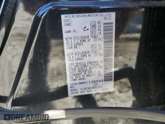 ✅ 2015 Infiniti QX60 • VIN: 5N1AL0MN9FC536949 • Lot: 91198435. Wystawiony na Copart z przebiegiem 143 216 mil. Bezpłatny archiwum sprzedaży aukcyjnych z USA i szczegółowy raport historii pojazdu na DreamBid. Zdjęcie 13.