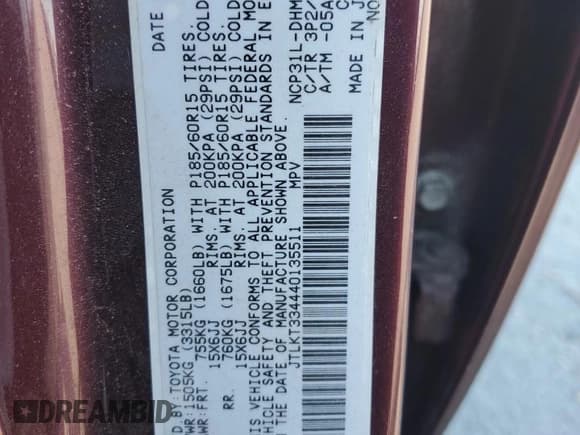 ✅ 2004 Scion xB • VIN: JTLKT334440135511 • Лот: 80366905. Опубликован ранее на Copart с пробегом 175 599 миль. Бесплатный доступ к архиву аукционных продаж из США и подробный отчёт об истории автомобиля на DreamBid. Изображение 14.