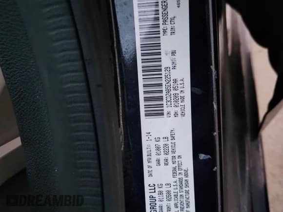 2014 Dodge Avenger SE with VIN 1C3CDZAB5EN225129, listed as a Copart auction lot 87205755 with 96,373 mi miles and Salvage title. Bid and sale history available at DreamBid. Image 12.