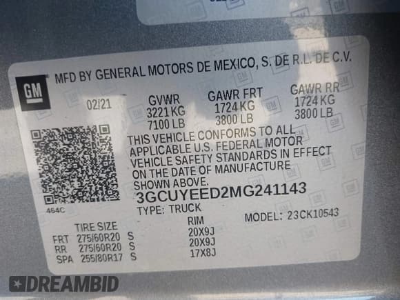 ✅ 2021 Chevrolet Silverado 1500 RST • VIN: 3GCUYEED2MG241143 • Lot: 41297025. Listed on IAAI with 11,022 mi. Free auction sales archive from the USA and detailed vehicle history report at DreamBid. Image 9.