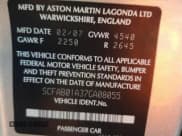 ✅ 2007 Aston Martin DB9 • VIN: SCFAB01A37GA08055 • Lot: 82733743. Wystawiony na Copart z przebiegiem 39 201 mil. Bezpłatny archiwum sprzedaży aukcyjnych z USA i szczegółowy raport historii pojazdu na DreamBid. Zdjęcie 13.