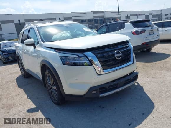 2022 Nissan Pathfinder SL с VIN 5N1DR3CB9NC257195, выставлен на аукционе IAAI как лот 43236689 с пробегом 69 198 миль миль и . История ставок и продаж доступна на DreamBid. Изображение 1.