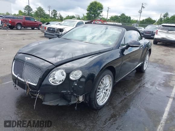 ✅ 2012 Bentley Continental GT • VIN: SCBGR3ZA7CC076290 • Lot: 42463913. Listed on IAAI with 75,834 mi. Free auction sales archive from the USA and detailed vehicle history report at DreamBid. Image 2.