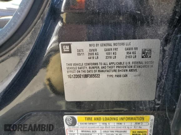 ✅ 2011 Chevrolet Malibu 2LT • VIN: 1G1ZD5E10BF365622 • Lot: 68271144. Wystawiony na Copart z przebiegiem 126 023 mil. Bezpłatny archiwum sprzedaży aukcyjnych z USA i szczegółowy raport historii pojazdu na DreamBid. Zdjęcie 12.