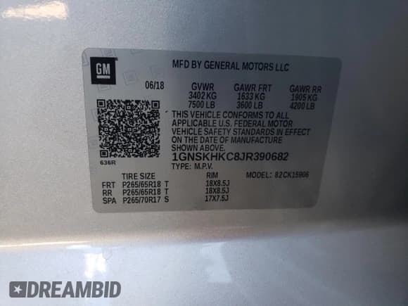 ✅ 2018 Chevrolet Suburban LT • VIN: 1GNSKHKC8JR390682 • Lot: 75278404. Wystawiony na Copart z przebiegiem Nie podano. Bezpłatny archiwum sprzedaży aukcyjnych z USA i szczegółowy raport historii pojazdu na DreamBid. Zdjęcie 13.