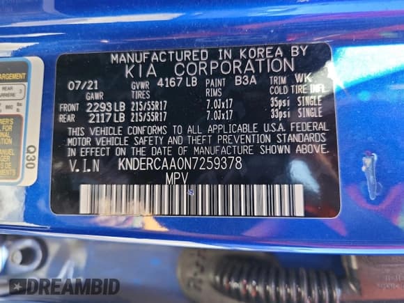 ✅ 2022 Kia Seltos EX • VIN: KNDERCAA0N7259378 • Лот: 84584285. Опубликован ранее на Copart с пробегом 132 037 миль. Бесплатный доступ к архиву аукционных продаж из США и подробный отчёт об истории автомобиля на DreamBid. Изображение 13.