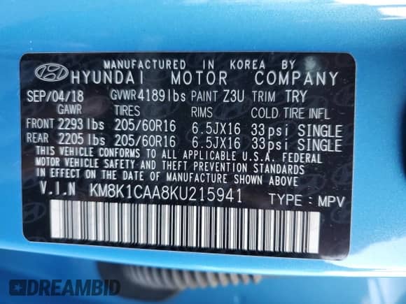 2019 Hyundai Kona SE с VIN KM8K1CAA8KU215941, выставлен на аукционе Copart как лот 72861662 с пробегом 60 669 миль миль и . История ставок и продаж доступна на DreamBid. Изображение 13.