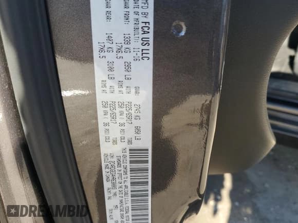 ✅ 2017 Dodge Grand Caravan GT • VIN: 2C4RDGEG4HR630003 • Lot: 87113345. Listed on Copart with 126,947 mi. Free auction sales archive from the USA and detailed vehicle history report at DreamBid. Image 13.