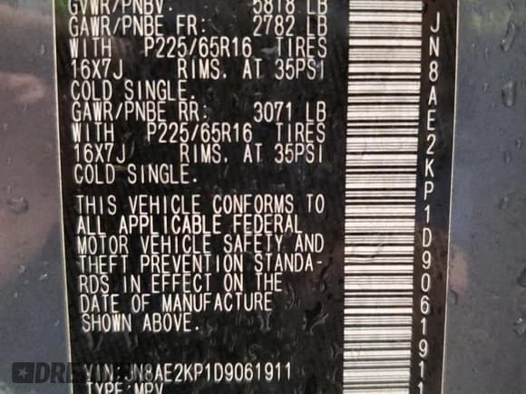 ✅ 2013 Nissan Quest SL • VIN: JN8AE2KP1D9061911 • Лот: 80553205. Опубликован ранее на Copart с пробегом Не указан. Бесплатный доступ к архиву аукционных продаж из США и подробный отчёт об истории автомобиля на DreamBid. Изображение 14.