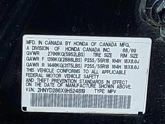 ✅ 2009 Acura MDX Technology • VIN: 2HNYD286X9H524819 • Лот: 43124542. Опубликован ранее на IAAI с пробегом 164 536 миль. Бесплатный доступ к архиву аукционных продаж из США и подробный отчёт об истории автомобиля на DreamBid. Изображение 9.