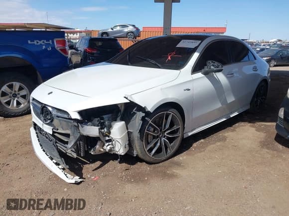 ✅ 2021 Mercedes-Benz A 35 AMG • VIN: W1K3G5BB9MJ321173 • Lot: 41743895. Listed on IAAI with 52,247 mi. Free auction sales archive from the USA and detailed vehicle history report at DreamBid. Image 2.